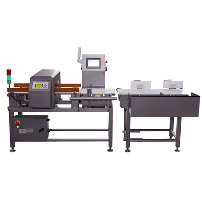 Waterproof Combo Online Checkweigher And Metal Detector Machine Stable , ± 0.1g Accuracy