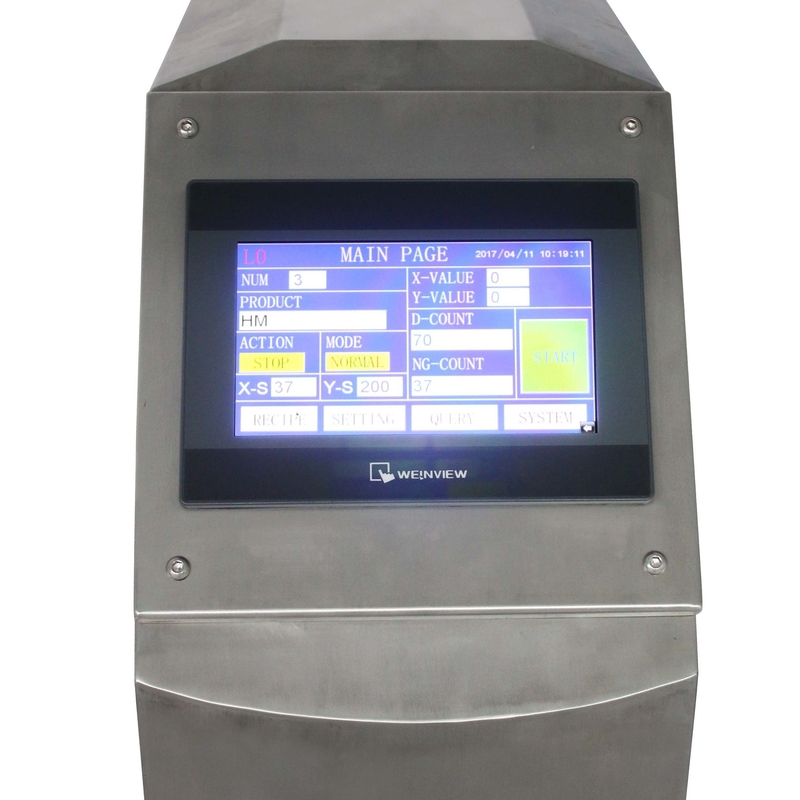 Conveyor Metal Detector For Frozen Food Industry , Frequency Adjustable