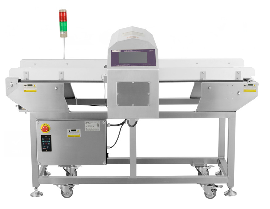 High Efficiency Industrial Metal Detectors Push Rod And Flap Drop Reject