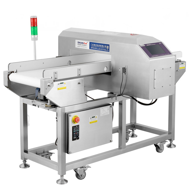 High Efficiency Industrial Metal Detectors Push Rod And Flap Drop Reject