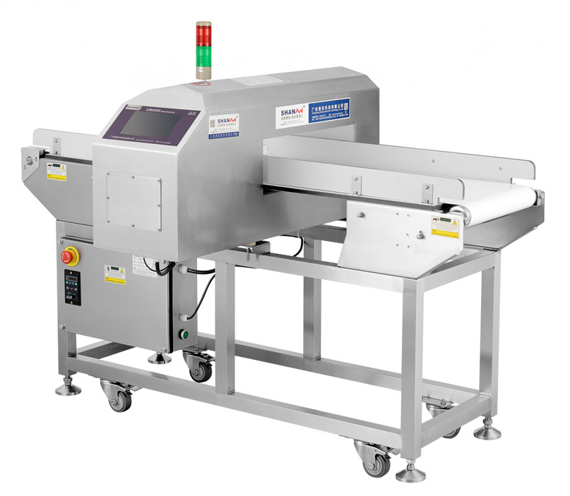 High Efficiency Industrial Metal Detectors Push Rod And Flap Drop Reject