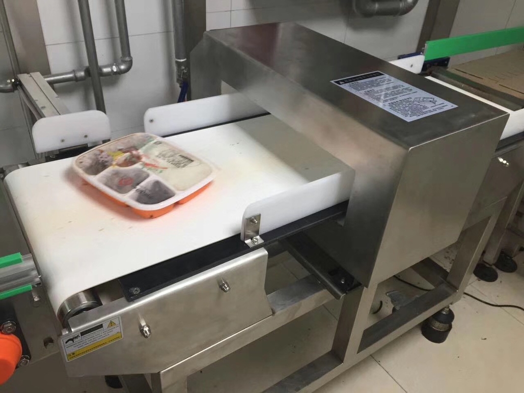 Detector de metales español , detector de metales inclinado para conectar 2 líneas de producción