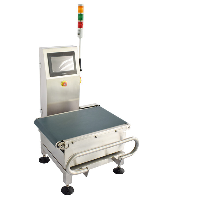 SS304 Automatic Conveyor Weight Checker 1g Accuracy For Food Packing Line