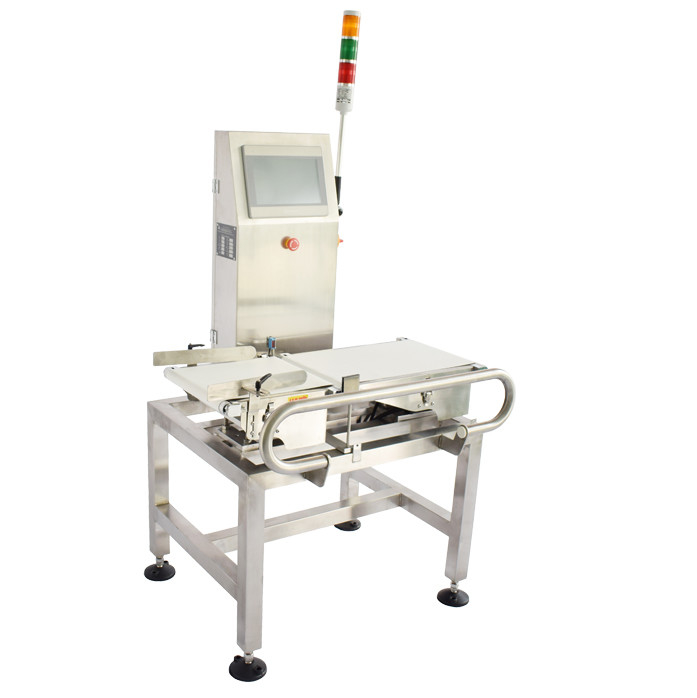 High Speed Conveyor Weight Checker Light / Sound Alarm For Food Package