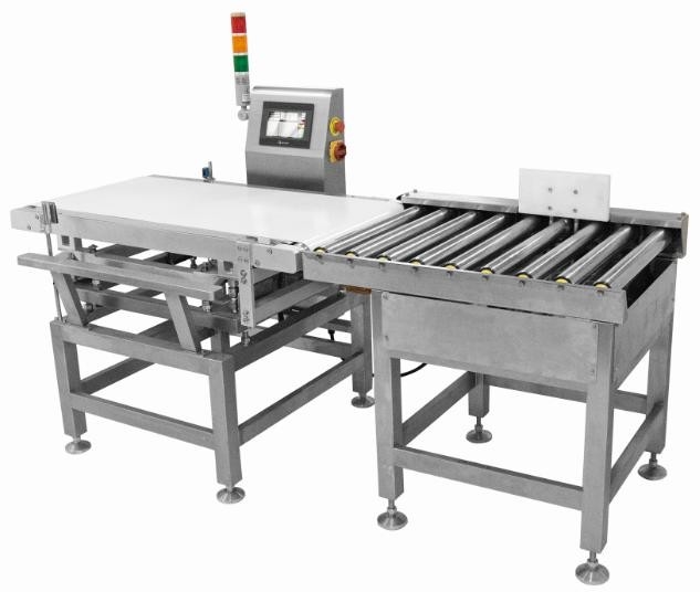 FDA Food Industrial Conveyor Check Weigher Up To 100 Kgs Customized Language