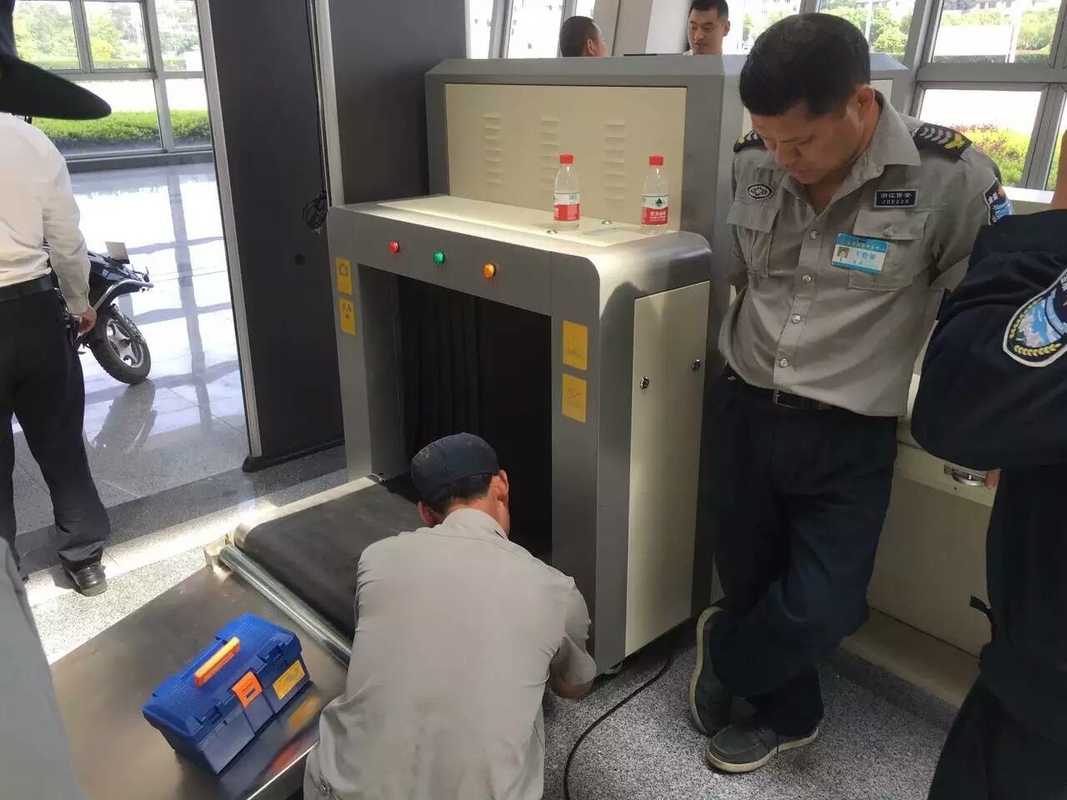 Dual View X Ray Luggage Scanner / Airport Security X Ray Machine Conveyor Type