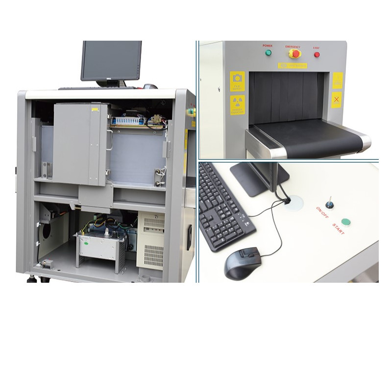 Detection Image Portable X Ray Baggage Scanner 8 Mm Penetration 24Bit True Color Display
