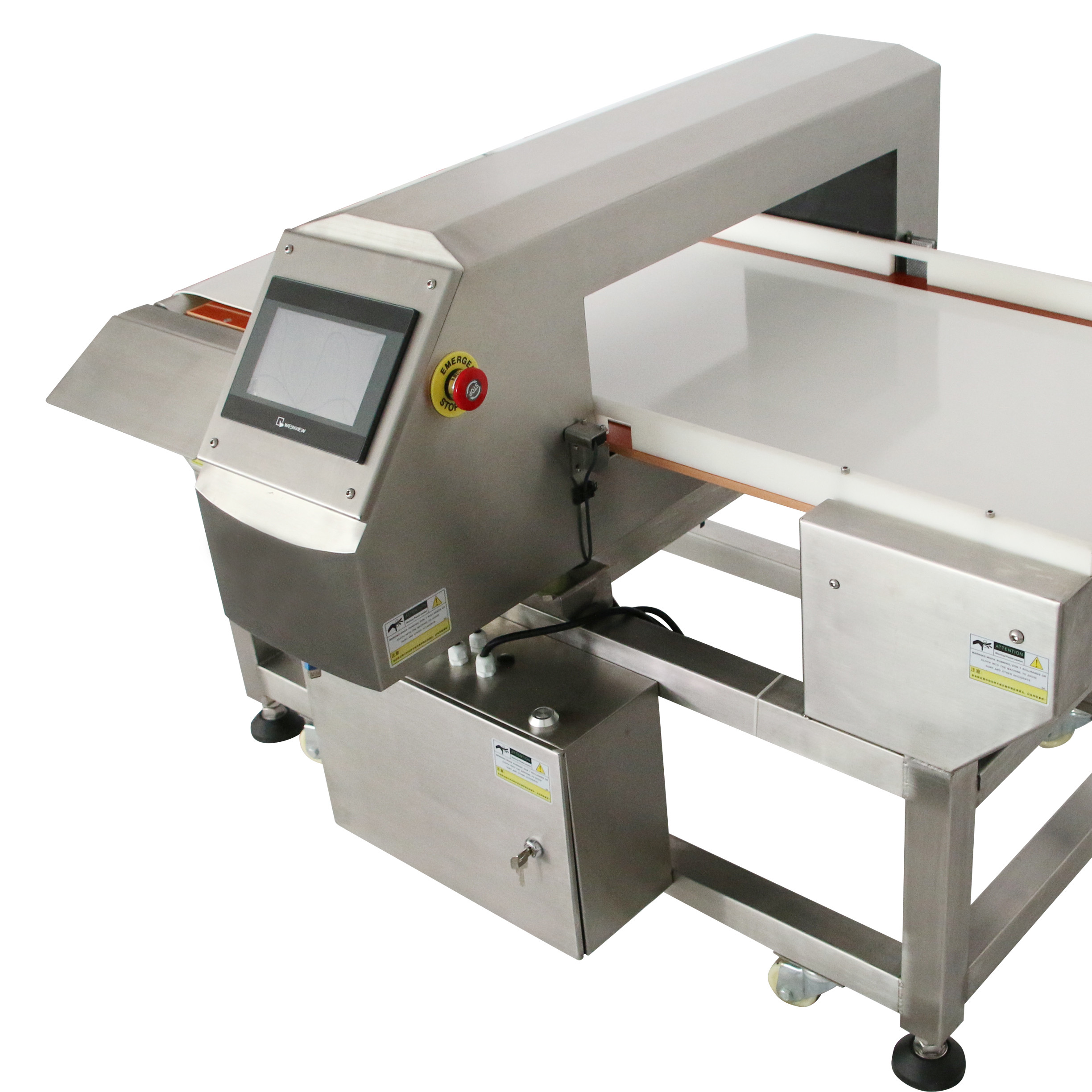 220V 50Hz 90W Food Grade Metal Detector Automatic Rejection System